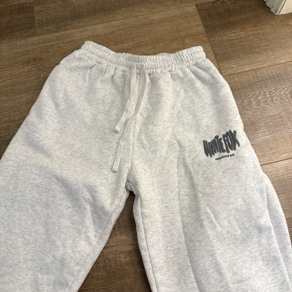 White Fox Boutique Light Gray Track Joggers